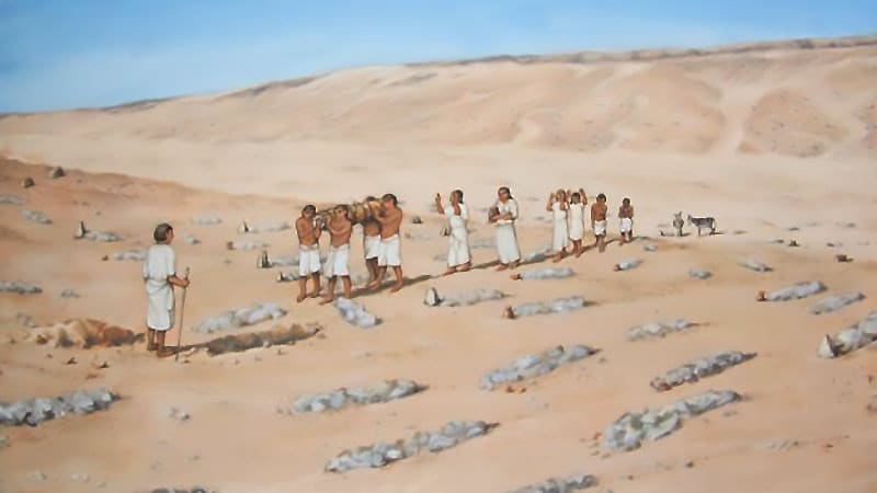Una reconstrucción del cementerio de Amarna