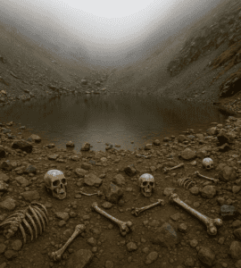 El lago de los esqueletos en la India: Ritual masivo de sacrificio