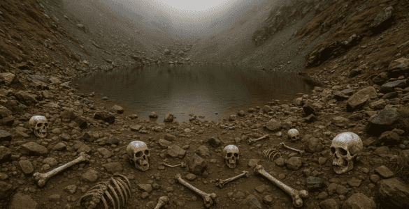 El lago de los esqueletos en la India: Ritual masivo de sacrificio