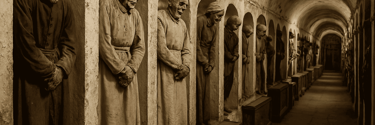 Las criptas olvidadas de los monjes momificados en Palermo