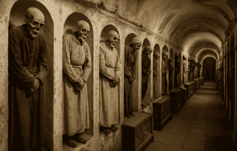 Las criptas olvidadas de los monjes momificados en Palermo